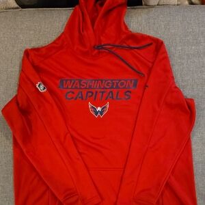 Washington Capitals Red Authentic Pro Hoodie